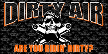DIRTY AIR BANNER - 16" x 32" ORANGE