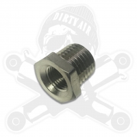 Brass Bushing, 1/4"MNPT x 1/8"FNPT nickel plated