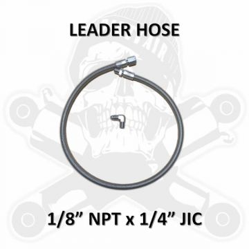 DIRTY AIR Braided Leader Hose 1/8" NPT x 1/4" JIC 28" 31" 36" 95C 99C 100C 40CAL